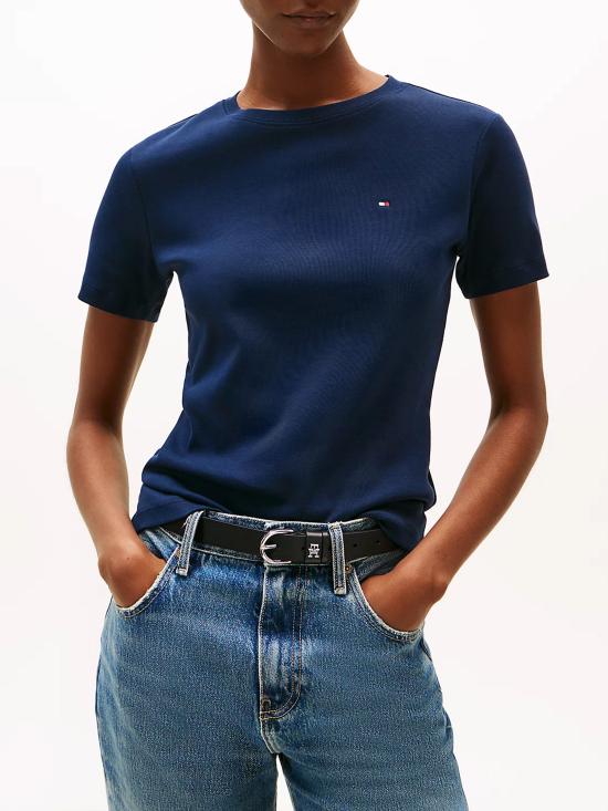 25FW 타미힐피거 반팔 티셔츠 WW0WW40587 C1G BLUE - TOMMY HILFIGER