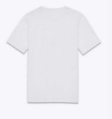 25SS 생로랑 반팔 티셔츠 460876YB2DQ 9000 WHITE - SAINT LAURENT