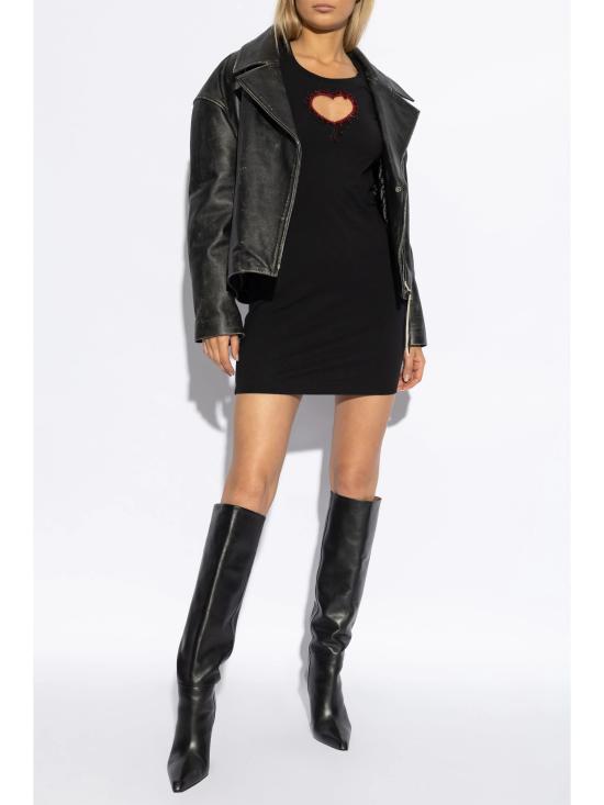 24FW 디스퀘어드2 미디 원피스 S75CV0837S24662 900 BLACK - DSQUARED2