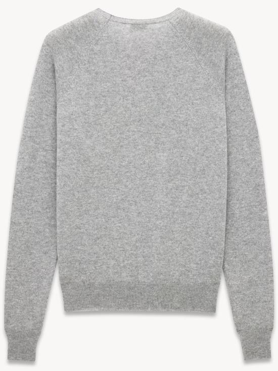 25FW 생로랑 카산드라 캐시미어 스웨터 796556YALL2 1403 GREY - SAINT LAURENT