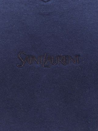 25SS 생로랑 후드 티셔츠 773358Y36SW 4140 BLUE - SAINT LAURENT