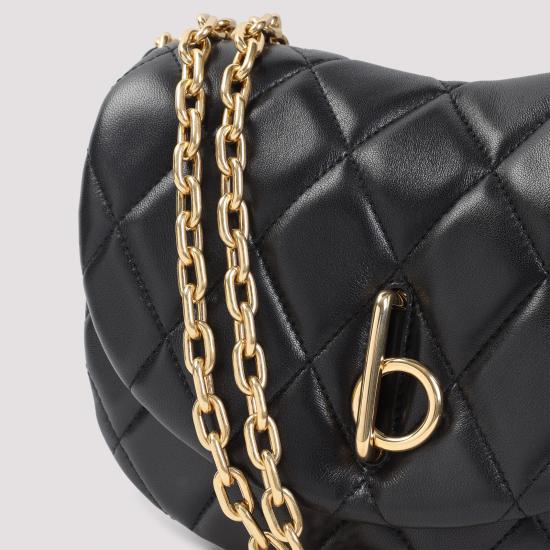 25FW 버버리 퀼티드 락킹 호스 백 8104628 A1189 BLACK - BURBERRY