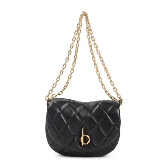 25FW 버버리 퀼티드 락킹 호스 백 8104628 A1189 BLACK
