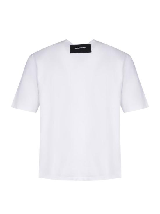 25FW 디스퀘어드2 반팔 티셔츠 S74GD1408S24583 100 WHITE - DSQUARED2