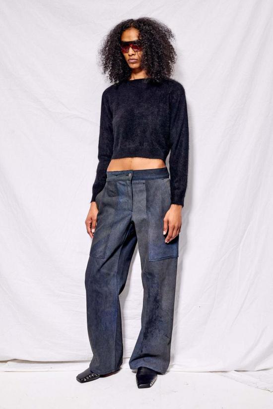  어셈블리 뉴욕 긴팔 티셔츠 어셈블리 브러시드 크롭 롱슬리브 티셔츠 - ASSEMBLY NEW YORK