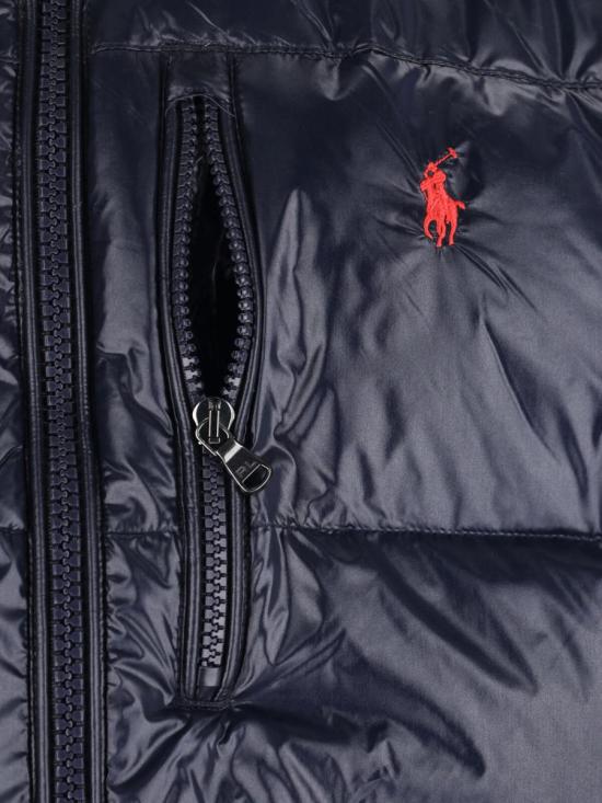 25FW 폴로 랄프로렌 고햄 글로시 다운 숏패딩 710 968281002 BLUE - POLO RALPH LAUREN