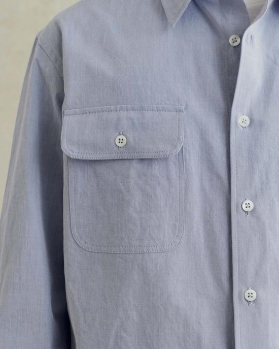  De Bonne Facture 긴팔 셔츠 아티스트  옥스포드 블루 - OTHER BRANDS