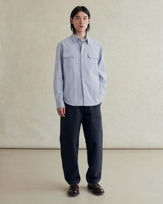  De Bonne Facture 긴팔 셔츠 아티스트  옥스포드 블루 - OTHER BRANDS