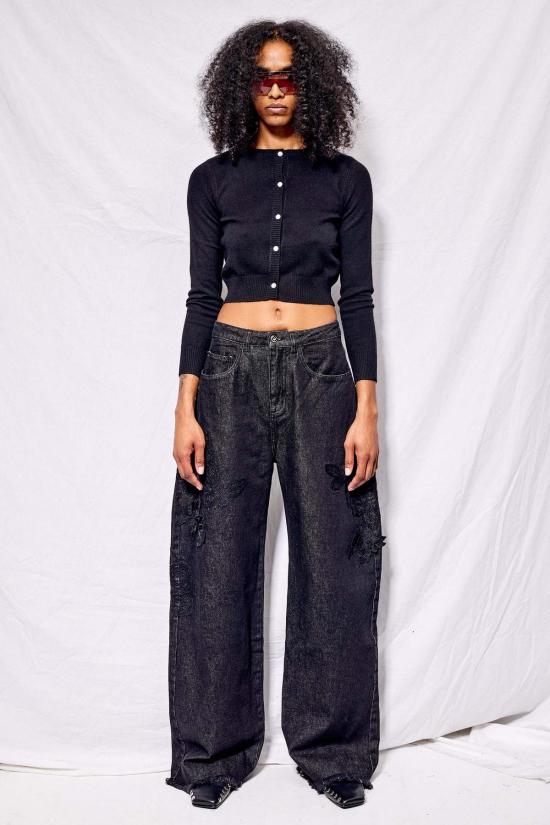  어셈블리 뉴욕 가디건 어셈블리 블랙 캐시미어 크롭 카디건 - ASSEMBLY NEW YORK