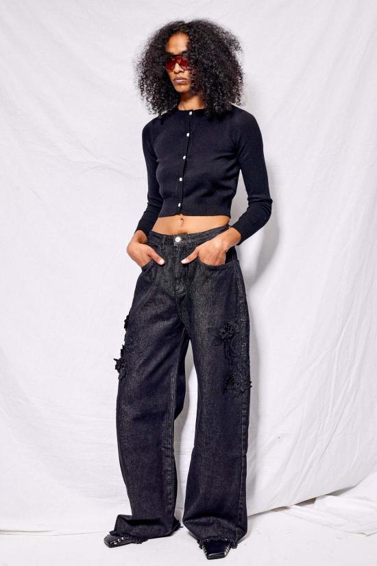  어셈블리 뉴욕 가디건 어셈블리 블랙 캐시미어 크롭 카디건 - ASSEMBLY NEW YORK