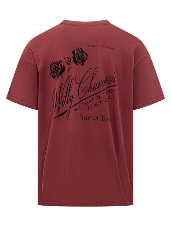 25FW 윌리 차바리아 반팔 티셔츠 WCJSY0147 006 RED - WILLY CHAVARRIA