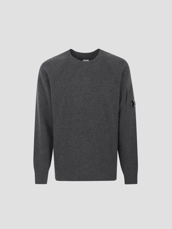 25FW 씨피 컴퍼니 램스울 크루넥 스웨터  19CMKN040A110149A 978 DARK SHADOW