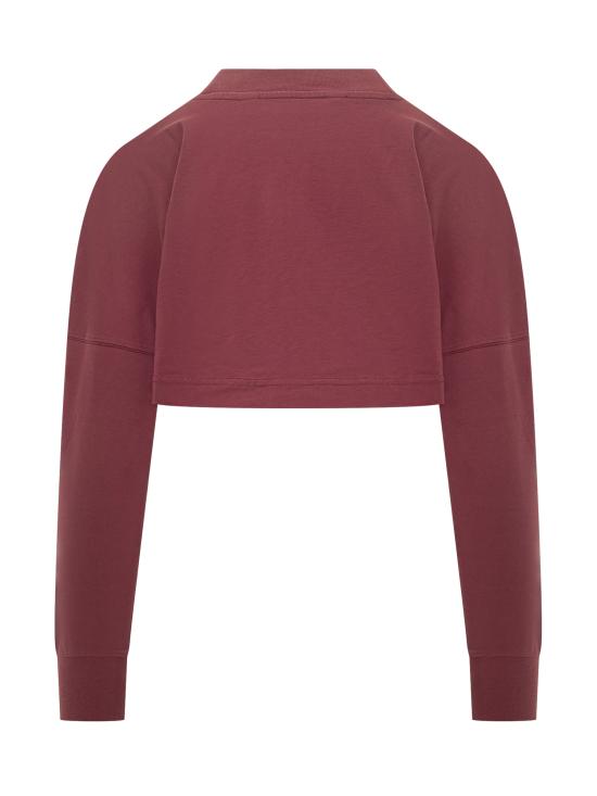 25FW 팜앤젤스 긴팔 티셔츠 PWAB023F25JER002 2803 BURGUNDY OFF WHITE - PALM ANGELS