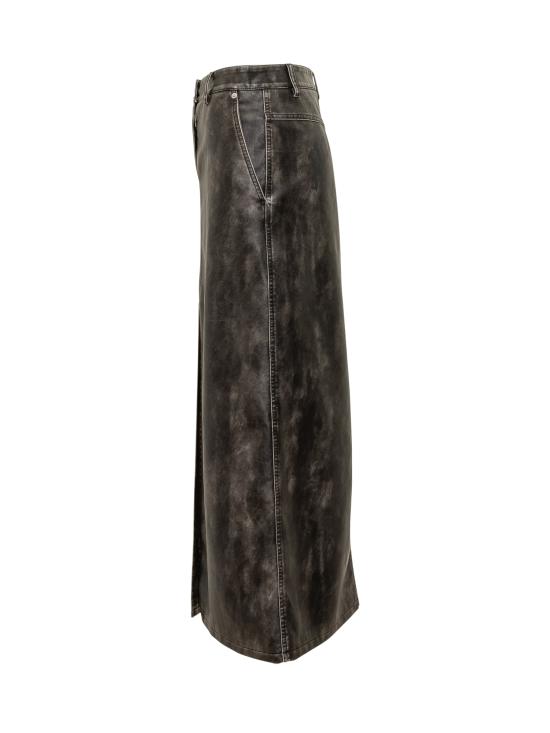 25FW 팜앤젤스 롱 스커트 PWJC014F25FAB001 0710 DARK GREY - PALM ANGELS