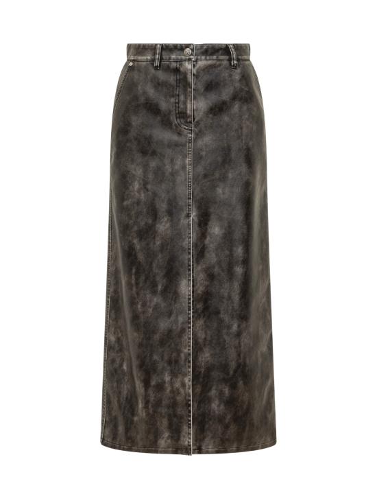 25FW 팜앤젤스 롱 스커트 PWJC014F25FAB001 0710 DARK GREY