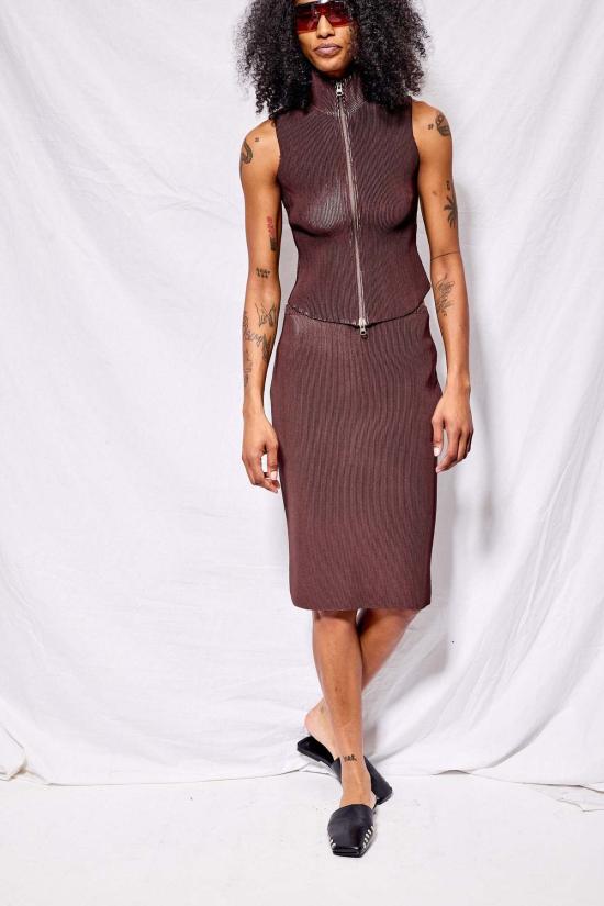  이사 볼더 롱 스커트 초클린 페그 미디 스커트 - ISA BOULDER