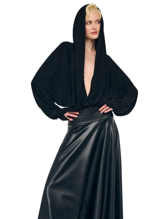 25FW 노마카말리 블라우스/셔츠 KK325BPLQ97001 Black - NORMA KAMALI