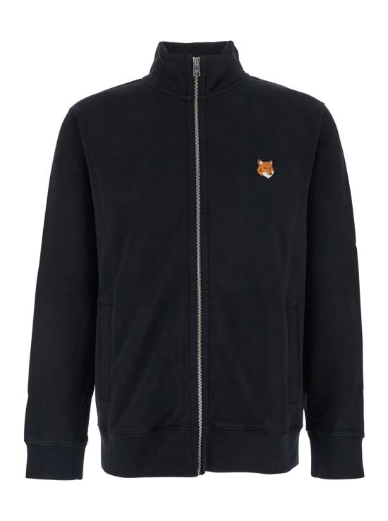 25FW 메종키츠네 폭스 헤드 지퍼 레귤러 스웨트셔츠 PM02134KM0340P199 Black