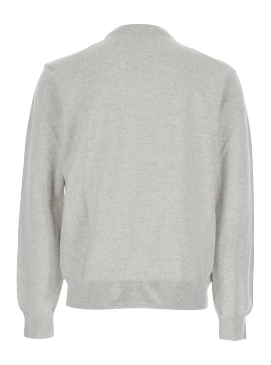 25FW 메종키츠네 폭스 헤드 메리노 레귤러 스웨터 PM00801KT1181H120 Grey - MAISON KITSUNE