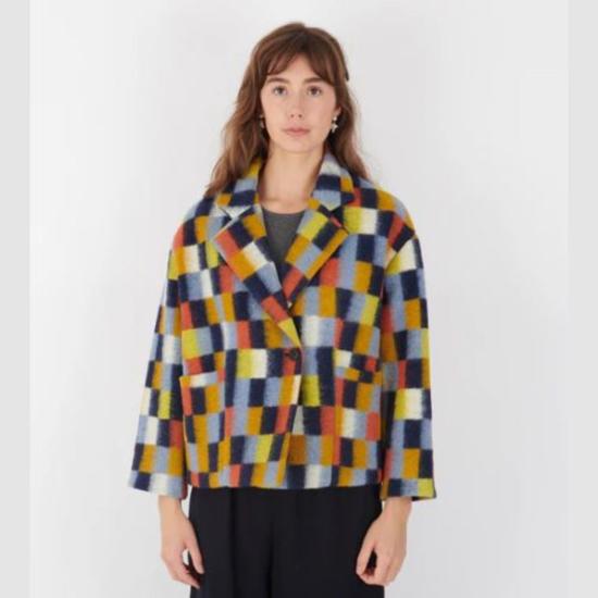  헨릭 빕스코브 수트 자켓 Henrik Vibskov Shady 수트 재킷 브러시드 스퀘어 - HENRIK VIBSKOV