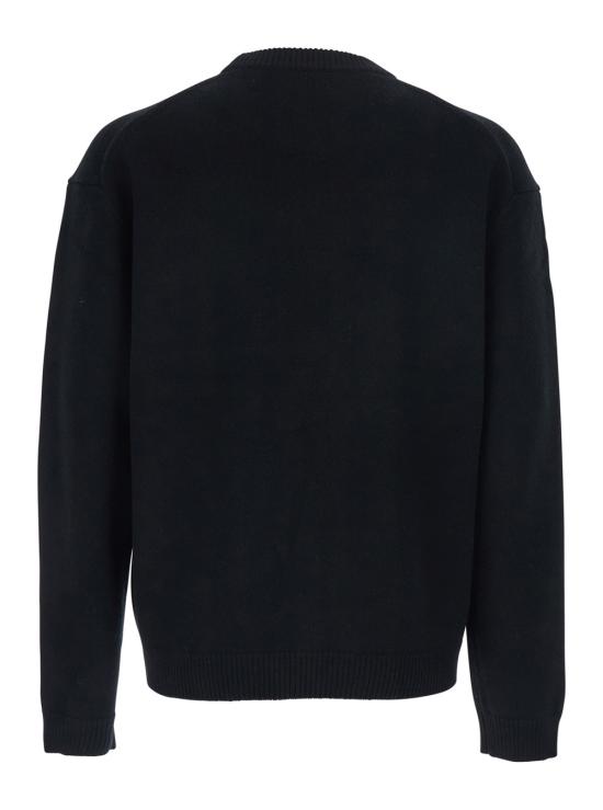 25FW 메종키츠네 폭스 헤드 인타르시아 메리노 스웨터 PM00816KM03290391 Black - MAISON KITSUNE