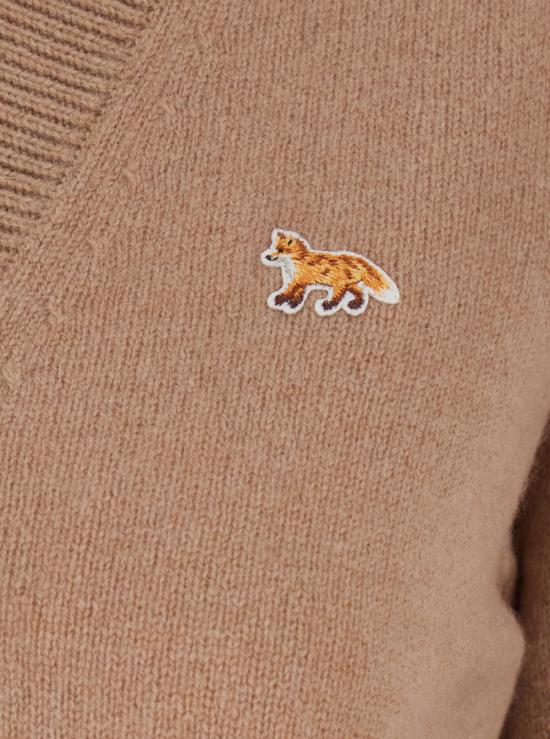 25FW 메종키츠네 베이비 폭스 램스울 박시 가디건 PW00501KT10060054 Brown - MAISON KITSUNE