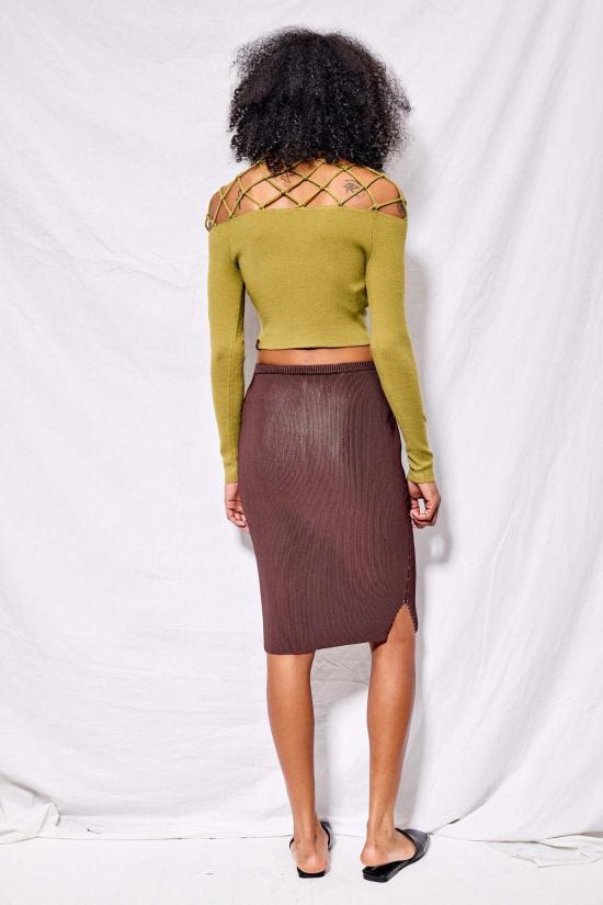  이사 볼더 긴팔 티셔츠 하이라인 마크라미스트 - ISA BOULDER