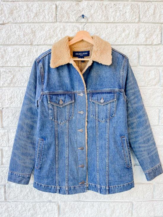  베로니카비어드 데님 자켓 베로니카 비어드 도나 셰르파 안감 시티 라이트 재킷