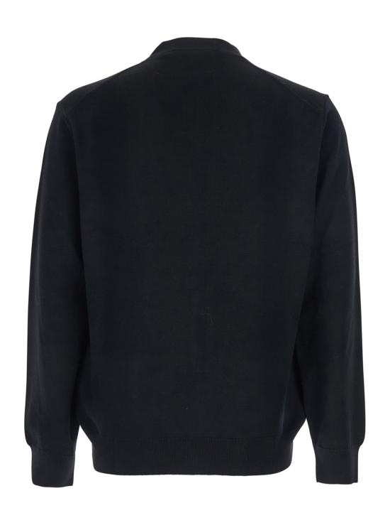 25FW 메종키츠네 폭스 헤드 메리노 레귤러 가디건 PM00501KT1181P199 Black - MAISON KITSUNE