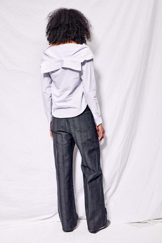  아워레가시 블라우스 아워 레거시 다이너 핀스트라이프 슈퍼 팝린 가오나시 셔츠 - OUR LEGACY