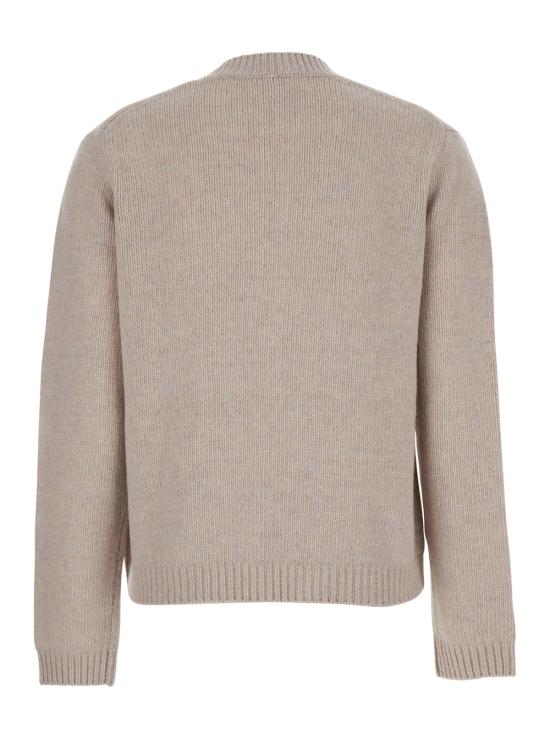 25FW 메종키츠네 드레스드 폭스 인타르시아 울 점퍼 PW00812KH00020382 Beige - MAISON KITSUNE