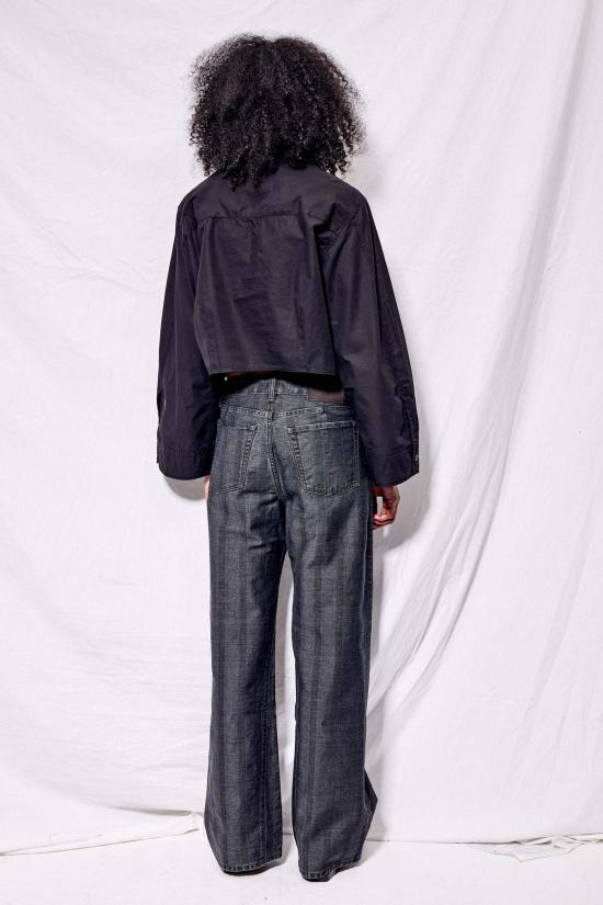  아워레가시 긴팔 셔츠 아워 레거시 염색 블랙 덴스 팝린 벌룬 셔츠 - OUR LEGACY