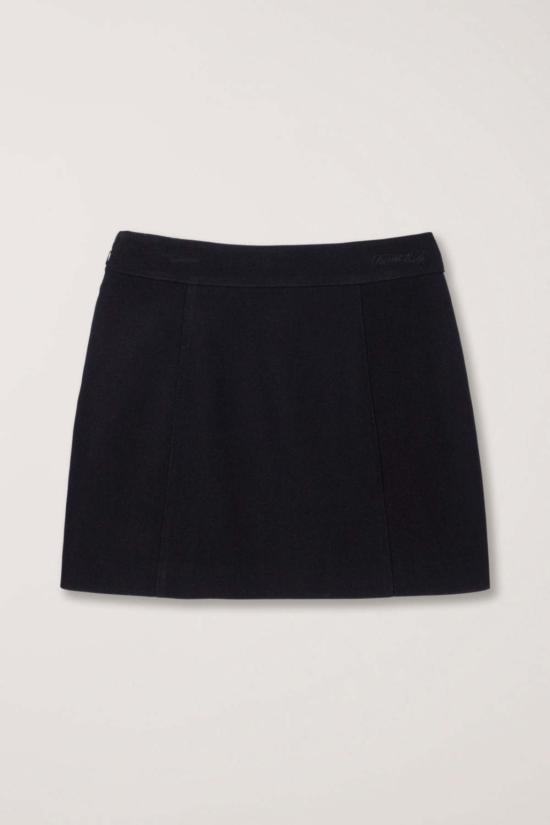  던스트 숏 스커트 우븐 미니 스커트 블랙 - DUNST