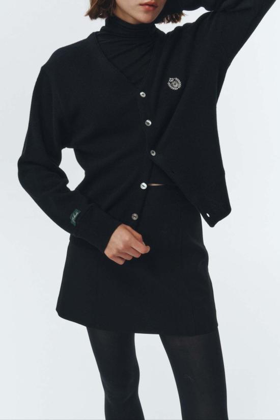  던스트 숏 스커트 우븐 미니 스커트 블랙 - DUNST