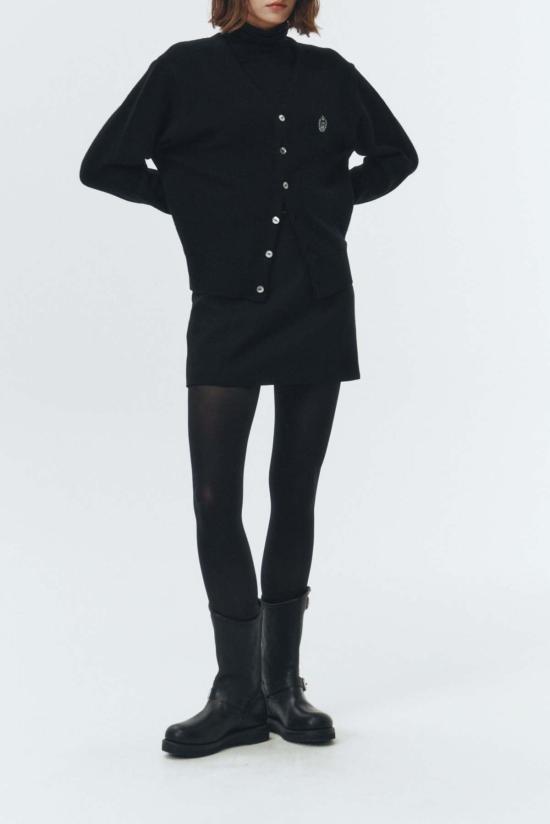  던스트 숏 스커트 우븐 미니 스커트 블랙 - DUNST