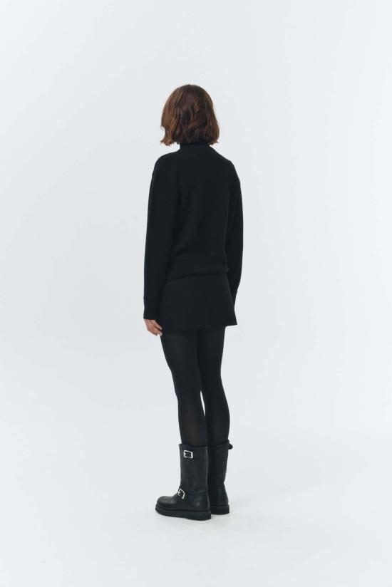  던스트 숏 스커트 우븐 미니 스커트 블랙 - DUNST