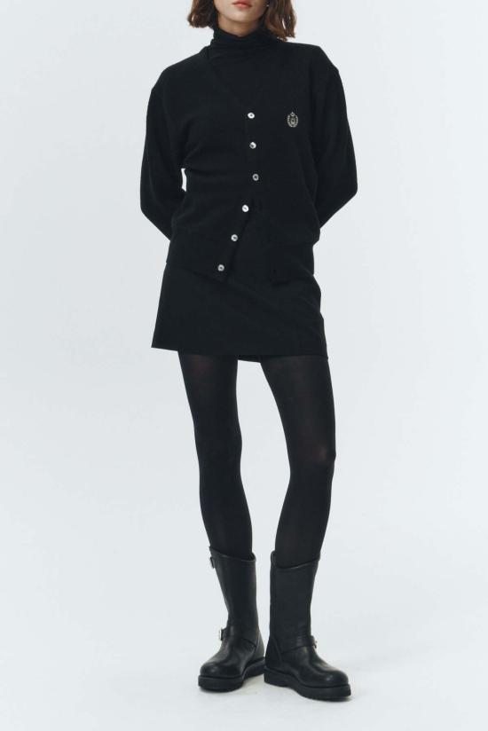  던스트 숏 스커트 우븐 미니 스커트 블랙 - DUNST