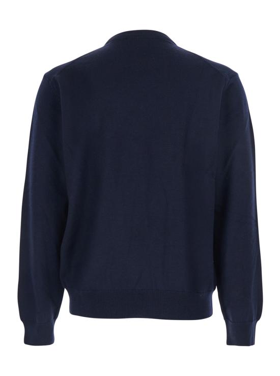 25FW 메종키츠네 폭스 헤드 메리노 레귤러 스웨터 PM00801KT11810413 Blu - MAISON KITSUNE