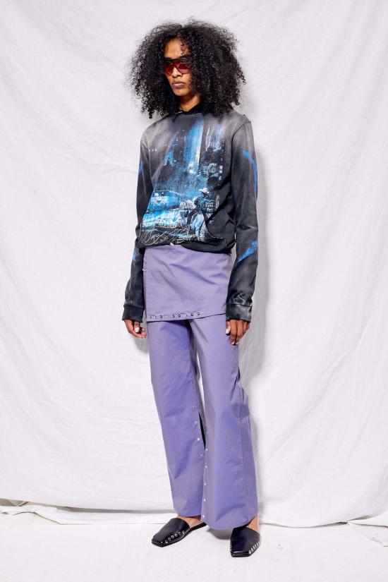  Jovana Markovic 스트레이트 팬츠 조바나 마르코비치 아쿠아 - OTHER BRANDS