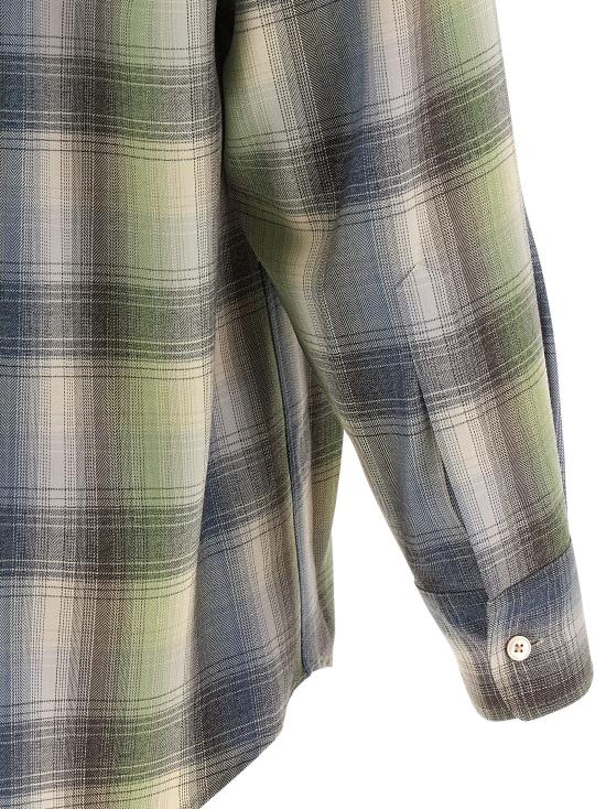 25FW 오라리 긴팔 셔츠 A25AS01LCBLUEGREENCHECK Multicolor - AURALEE