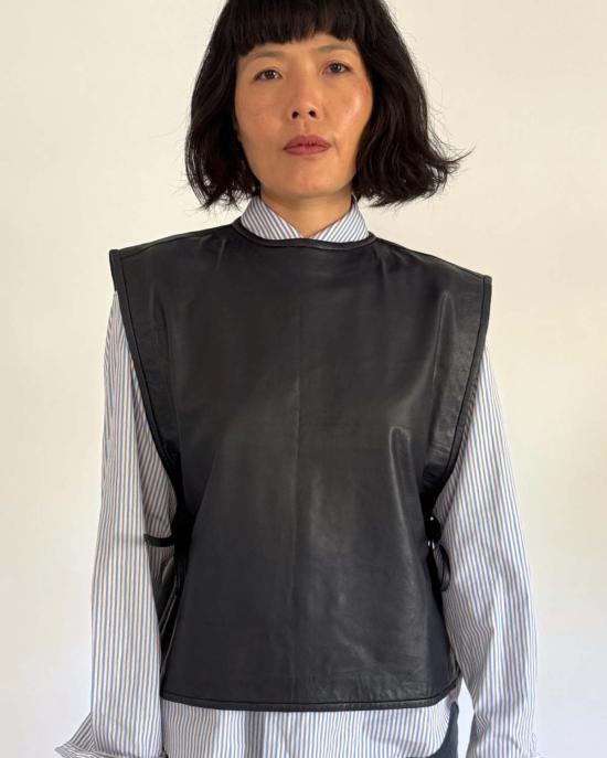  Eleph 가죽 자켓 엘레프 스틱 조끼