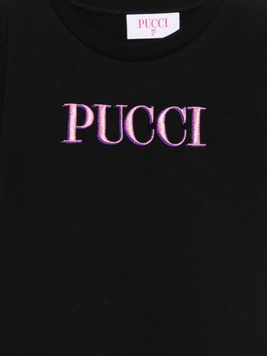 25FW [키즈] 에밀리오푸치 티셔츠 PX8A91 Z3186 930 Black - EMILIO PUCCI