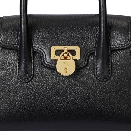 25FW 랄프 로렌 태너 페블 레더 스몰 사첼 토트백 431969349002 BLACK - RALPH LAUREN