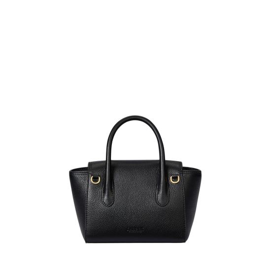 25FW 랄프 로렌 태너 페블 레더 스몰 사첼 토트백 431969349002 BLACK - RALPH LAUREN