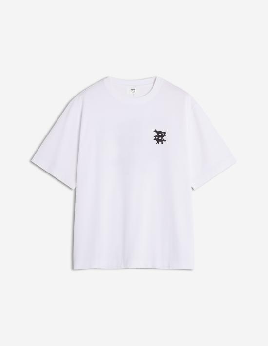 25FW 메종키츠네 스턴트 폭스 오버사이즈 티셔츠 PM00103KJ0119 P100 WHITE