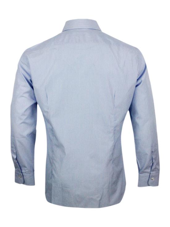 25FW 발바 긴팔 셔츠 I1U13P01PZ0125 Bianco celeste - BARBA