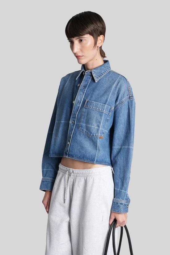 25FW 알렉산더 왕 블라우스 429093 4DC4252913 BLUE - ALEXANDER WANG