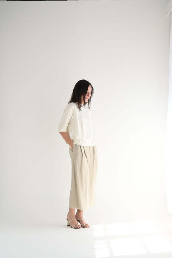  보부틱 미디 스커트 스커트 내추럴 - BOBOUTIC