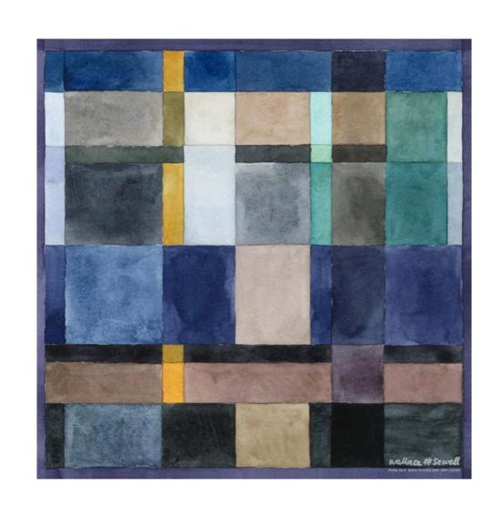  Wallace Sewell 머플러/스카프 월리스 세웰 프린트 실크 스퀘어 그리드 스카프 - OTHER BRANDS