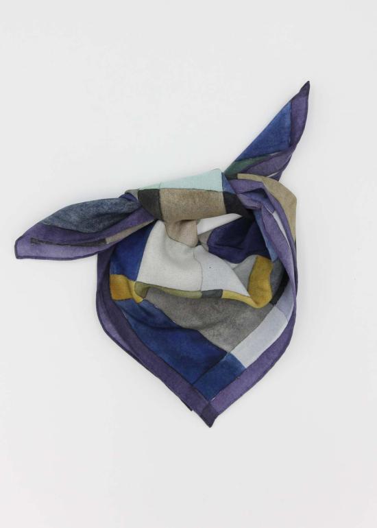  Wallace Sewell 머플러/스카프 월리스 세웰 프린트 실크 스퀘어 그리드 스카프